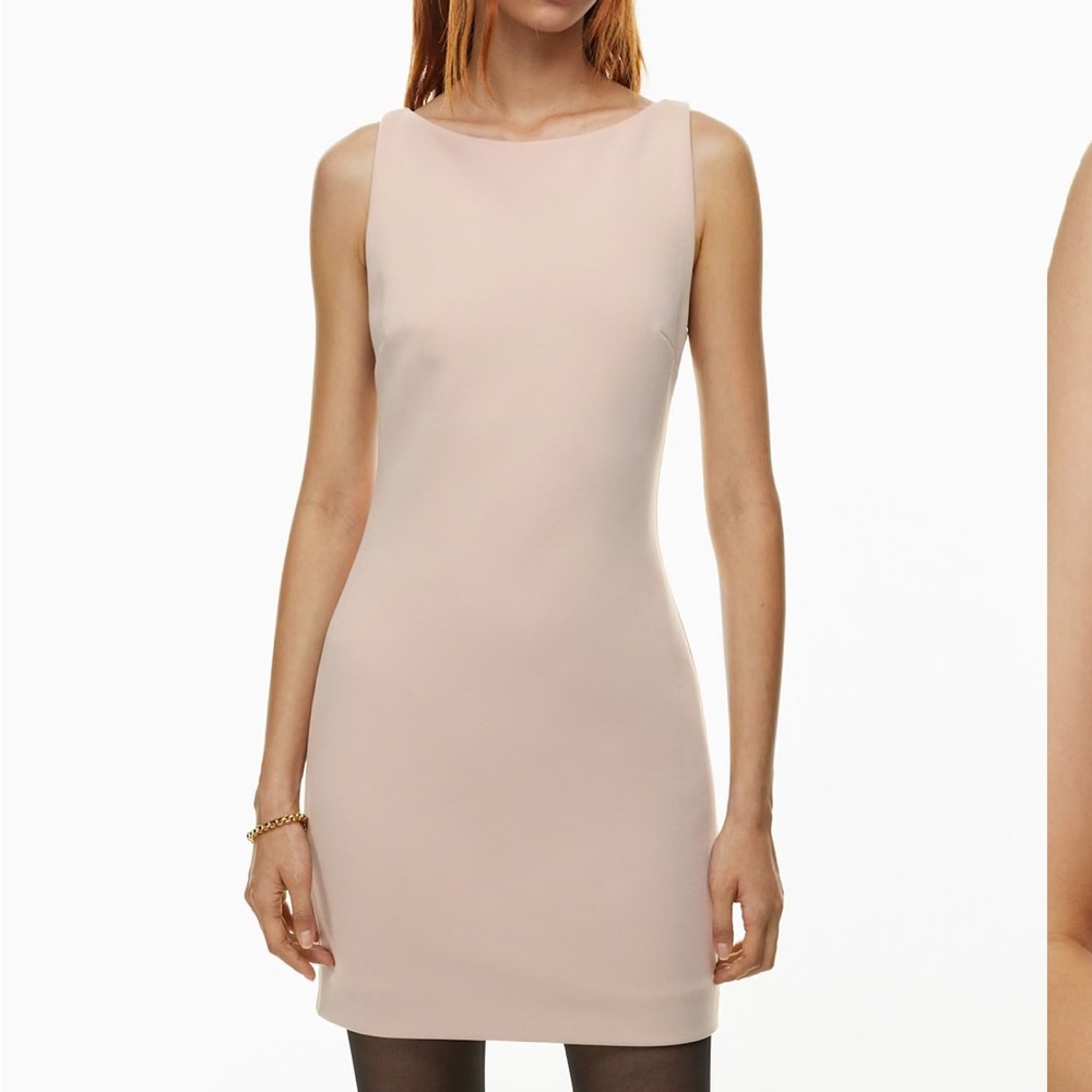 Aritzia Babaton Elegant Cream Sleeveless Dress